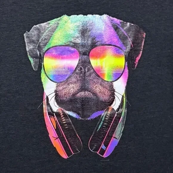 Platinum Delta Apparel Graphic T-Shirt V-Neck Mens Size Large Gray - Picture 3 of 7